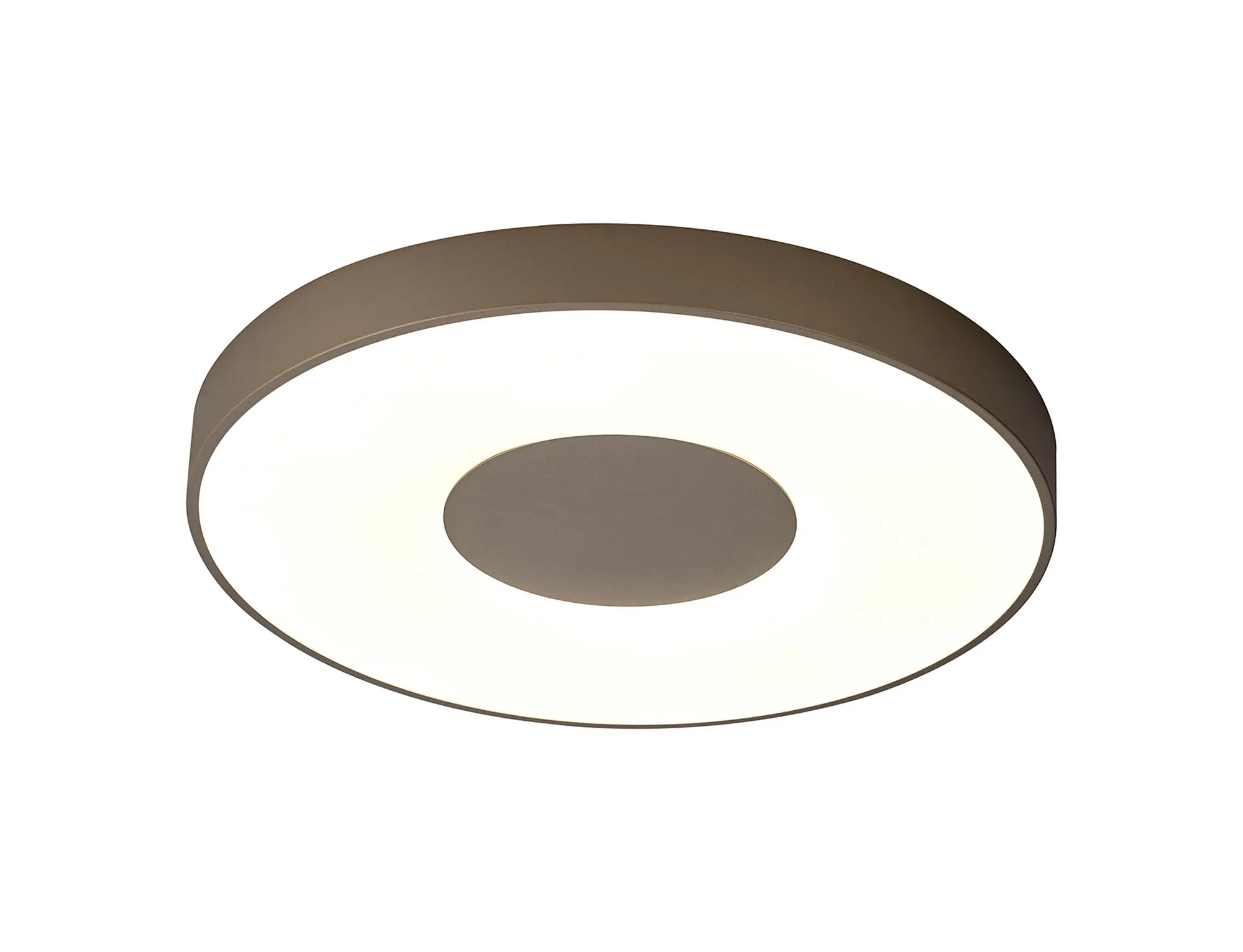 M7690  Coin 100W LED Round  Flush Ceiling Sand Brown